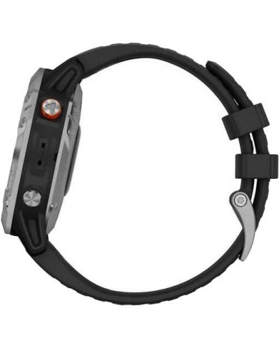 Смарт-годинник Garmin Fenix 6 Solar Silver with black band (010-02410-00)