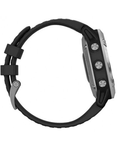 Смарт-годинник Garmin Fenix 6 Solar Silver with black band (010-02410-00)
