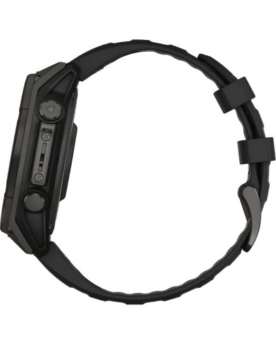 Смарт-годинник Garmin Fenix 8 51mm Solar Sapphire Carbon Gray DLC Titanium w. Black/Pebble Gray S. Band (010-02907-10/11/7