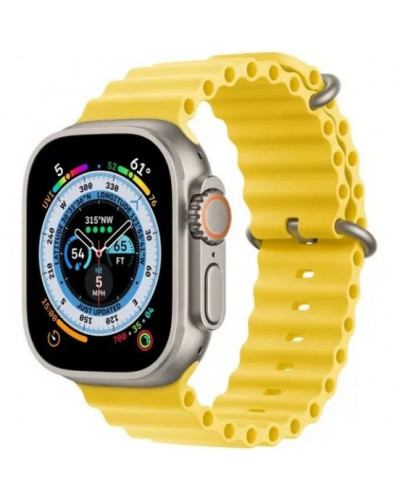 Смарт-годинник Apple Watch Ultra GPS + Cellular 49mm Titanium Case with Yellow Ocean Band (MNH93/MNHG3/MNHN3)