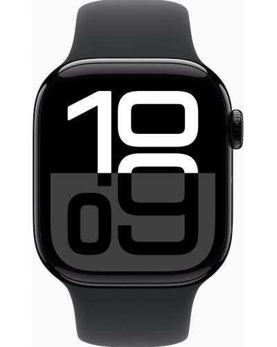 Смарт-годинник Apple Watch Series 10 GPS  42mm Jet Black Alu. Case w. Black Sport Band - S/M (MWWE3)