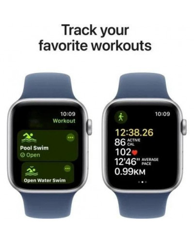 Смарт-годинник Apple Watch SE 2 GPS 40mm Silver Aluminium Case w. Denim Sport Band - S/M (MXEC3/MXFV3/MXGF3)