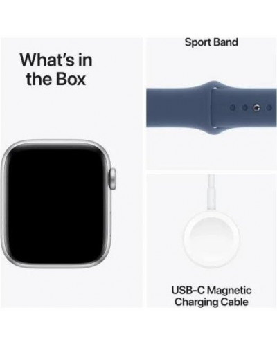 Смарт-годинник Apple Watch SE 2 GPS 40mm Silver Aluminium Case w. Denim Sport Band - S/M (MXEC3/MXFV3/MXGF3)