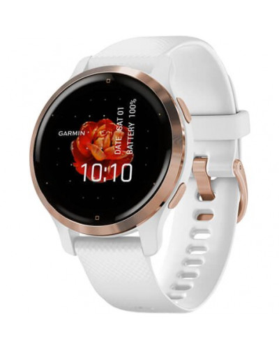 Смарт-годинник Garmin Venu 2S Rose Gold Bezel with White Case and Silicone Band (010-02429-13/03)