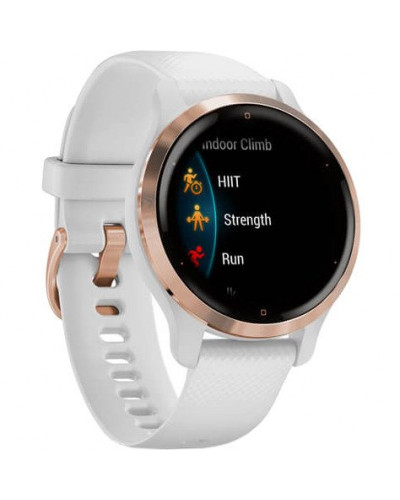 Смарт-годинник Garmin Venu 2S Rose Gold Bezel with White Case and Silicone Band (010-02429-13/03)