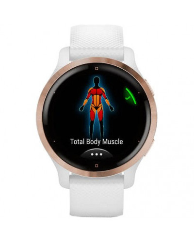Смарт-годинник Garmin Venu 2S Rose Gold Bezel with White Case and Silicone Band (010-02429-13/03)