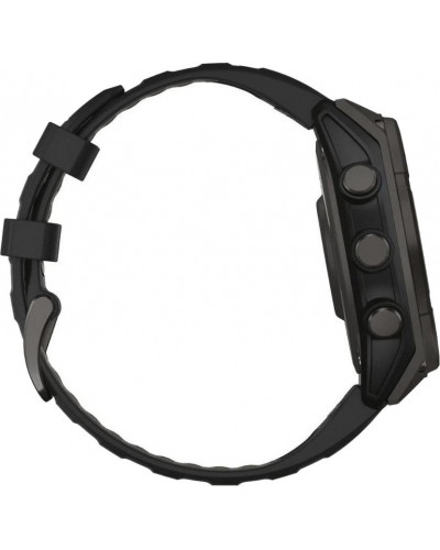 Смарт-годинник Garmin Fenix 8 47mm Solar Sapphire Carbon Gray DLC Titanium w. Black/Pebble Gray S. Band (010-02906-10/11/7