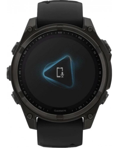Смарт-годинник Garmin Fenix 8 47mm Solar Sapphire Carbon Gray DLC Titanium w. Black/Pebble Gray S. Band (010-02906-10/11/7