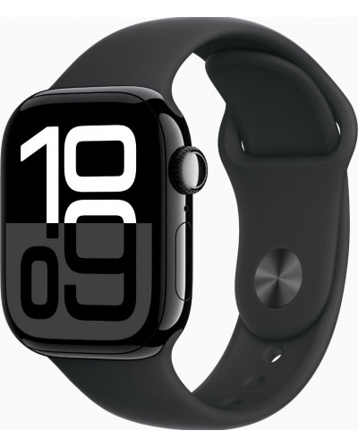 Смарт-годинник Apple Watch Series 10 GPS  42mm Jet Black Alu. Case w. Black Sport Band - M/L (MWWF3)