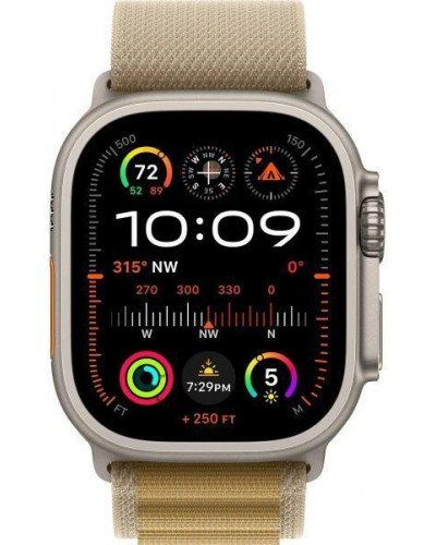 Смарт-годинник Apple Watch Ultra 2 GPS + Cellular 49mm Natural Titan. Case w. Tan Alpine Loop - Small (MX4E3)