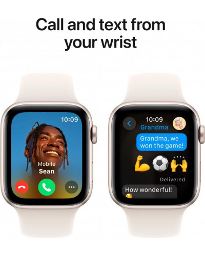 Смарт-годинник Apple Watch SE 2 GPS 44mm Starlight Alu. Case w. Starlight Sport Band - S/M (MXEU3)