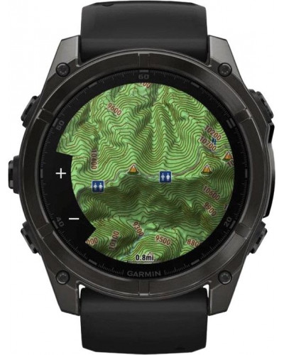 Смарт-годинник Garmin Fenix 8 51mm AMOLED Sapphire Carbon Gray DLC Titanium w. Black/Pebble Gray S. Band (010-02905-20/21/