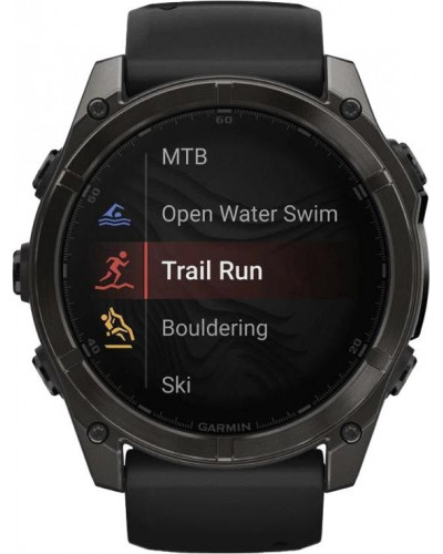 Смарт-годинник Garmin Fenix 8 51mm AMOLED Sapphire Carbon Gray DLC Titanium w. Black/Pebble Gray S. Band (010-02905-20/21/