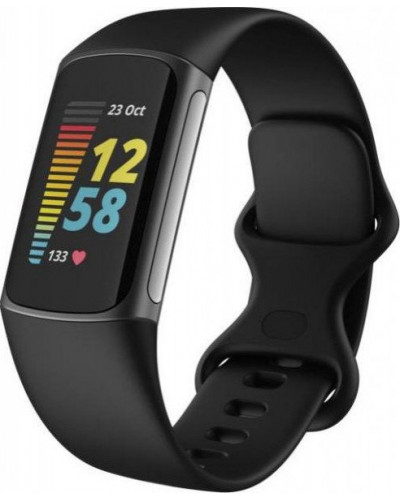 Фітнес-браслет Fitbit Charge 5 Black/Graphite Stainless Steel (FB421BKBK)