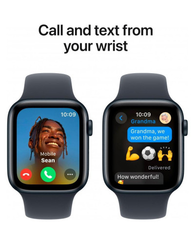 Смарт-годинник Apple Watch SE 2 GPS 40mm Midnight Aluminium Case w. Midnight Sport Band - M/L (MXE93)