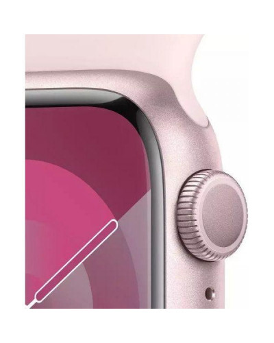 Смарт-годинник Apple Watch Series 9 GPS 41mm Pink Aluminum Case w. Light Pink S. Band - S/M (MR933)