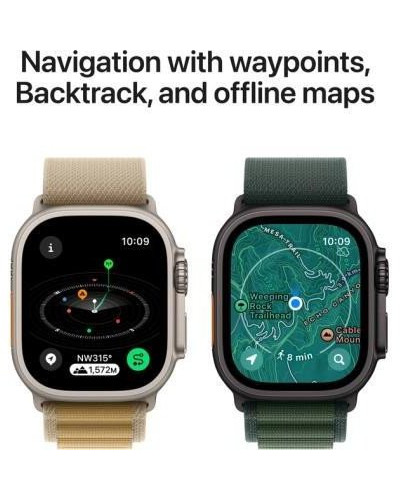 Смарт-годинник Apple Watch Ultra 2 GPS + Cellular 49mm Black Titan. Case w. Black Trail Loop - M/L (MX4V3)