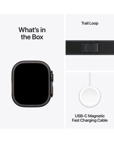 Смарт-годинник Apple Watch Ultra 2 GPS + Cellular 49mm Black Titan. Case w. Black Trail Loop - M/L (MX4V3)