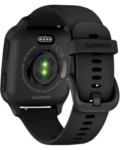 Смарт-годинник Garmin Venu Sq 2 – Music Edition Slate Aluminum Bezel with Black Case and Silicone Band (010-02700-00/10/80