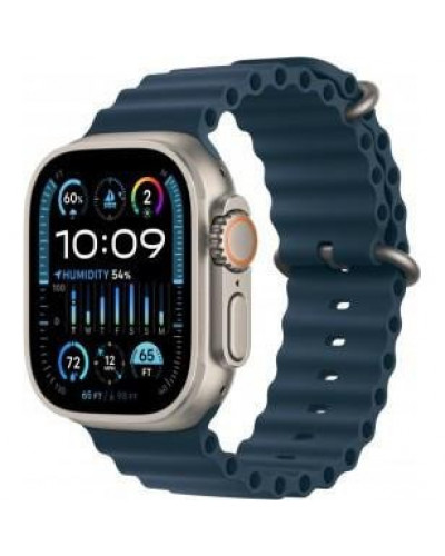 Смарт-годинник Apple Watch Ultra 2 GPS + Cellular 49mm Titanium Case with Blue Ocean Band (MREG3)