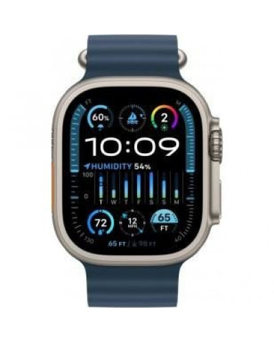 Смарт-годинник Apple Watch Ultra 2 GPS + Cellular 49mm Titanium Case with Blue Ocean Band (MREG3)