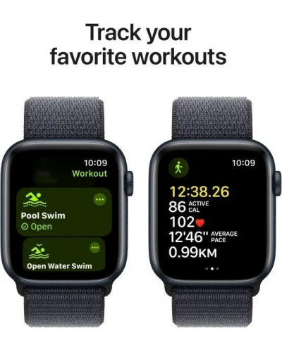 Смарт-годинник Apple Watch SE 2 GPS 44mm Midnight Aluminium Case w. Ink Sport Loop (MXEP3/MXG33/MXGN3)