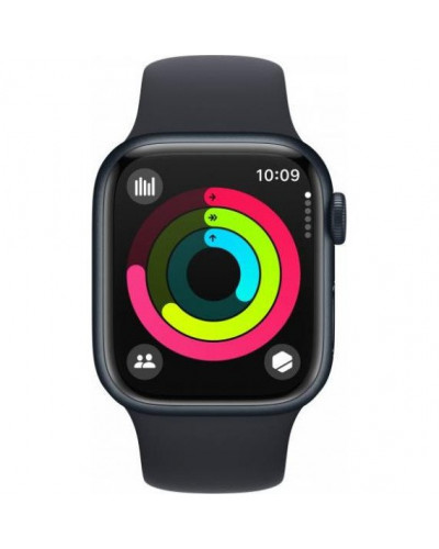 Смарт-годинник Apple Watch Series 9 GPS 45mm Midnight Aluminum Case w. Midnight Sport Band - S/M (MR993)