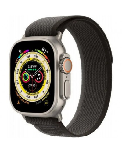 Смарт-годинник Apple Watch Ultra GPS + Cellular 49mm Titanium Case with Black/Gray Trail Loop - S/M (MQF43/MQFW3)