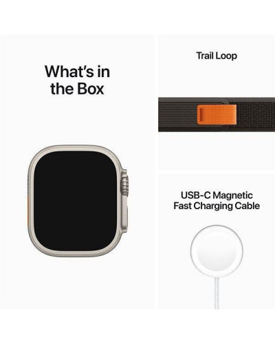 Смарт-годинник Apple Watch Ultra GPS + Cellular 49mm Titanium Case with Black/Gray Trail Loop - S/M (MQF43/MQFW3)