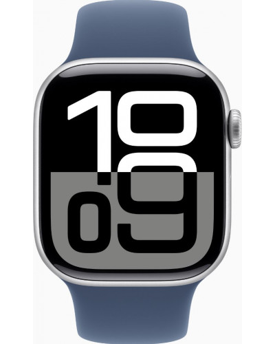 Смарт-годинник Apple Watch Series 10 GPS + Cellular 42mm Silver Alu. Case w. Denim Sport Band - M/L (MWX43)