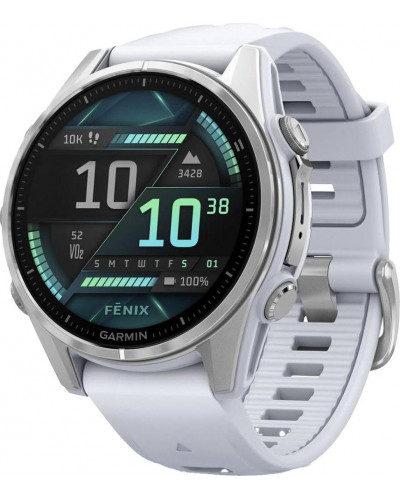 Смарт-годинник Garmin Fenix 8 43mm AMOLED Silver with Whitestone Silicone Band (010-02903-00/06)