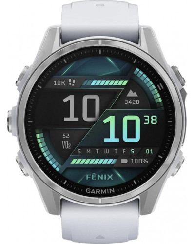 Смарт-годинник Garmin Fenix 8 43mm AMOLED Silver with Whitestone Silicone Band (010-02903-00/06)