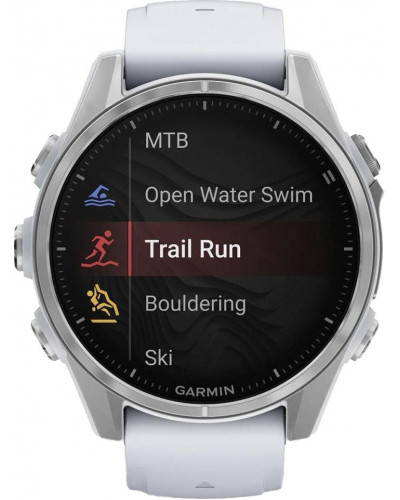 Смарт-годинник Garmin Fenix 8 43mm AMOLED Silver with Whitestone Silicone Band (010-02903-00/06)