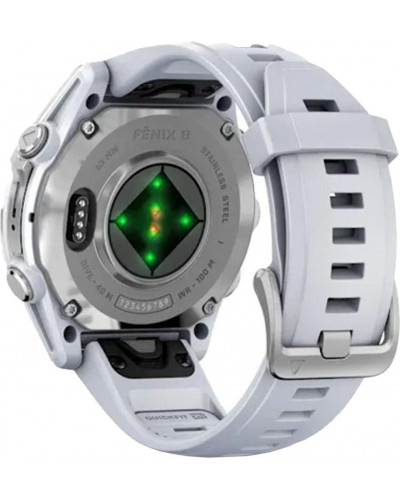 Смарт-годинник Garmin Fenix 8 43mm AMOLED Silver with Whitestone Silicone Band (010-02903-00/06)