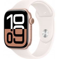 Смарт-годинник Apple Watch Series 10 GPS 46mm Rose Gold Alu. Case w. Light Blush Sport Band - S/M (MWWT3)