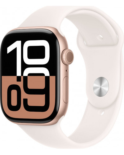 Смарт-годинник Apple Watch Series 10 GPS 46mm Rose Gold Alu. Case w. Light Blush Sport Band - S/M (MWWT3)