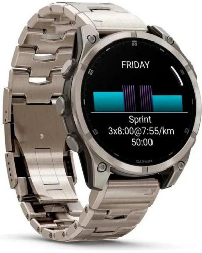 Смарт-годинник Garmin Fenix 8 47mm AMOLED Sapphire Titanium with Vented Titanium Bracelet (010-02904-40)