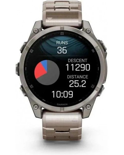 Смарт-годинник Garmin Fenix 8 47mm AMOLED Sapphire Titanium with Vented Titanium Bracelet (010-02904-40)