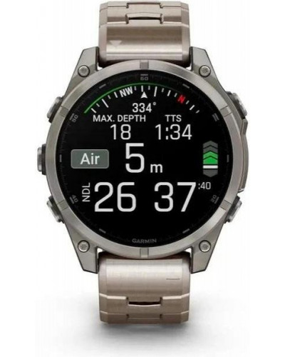 Смарт-годинник Garmin Fenix 8 47mm AMOLED Sapphire Titanium with Vented Titanium Bracelet (010-02904-40)