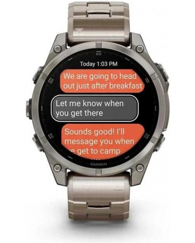 Смарт-годинник Garmin Fenix 8 47mm AMOLED Sapphire Titanium with Vented Titanium Bracelet (010-02904-40)