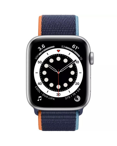 Смарт-годинник Apple Watch SE GPS + Cellular 44mm Silver Aluminum Case w. Deep Navy Sport L. (MYEN2)