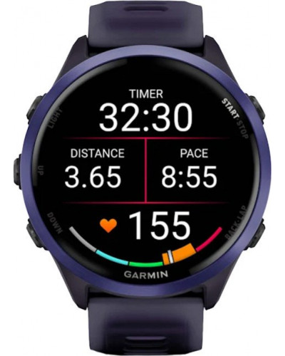 Смарт-годинник Garmin Forerunner 570 47mm Indigo Aluminium w. Translucent Imperial Purple/Indigo Band (010-02971-02)