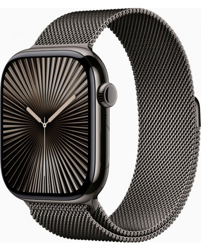 Смарт-годинник Apple Watch Series 10 GPS + Cellular 46mm Slate Titanium Case w. Slate Milanese Loop - M/L (MWYW3)