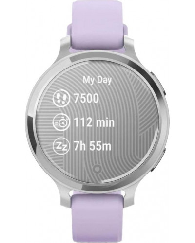 Смарт-годинник Garmin Lily 2 Active Silver with Purple Jasmine Silicone Band (010-02891-01)