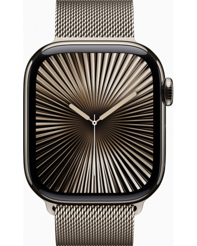 Смарт-годинник Apple Watch Series 10 GPS + Cellular 42mm Natural Titanium Case w. Natural Milanese Loop (MWXF3)