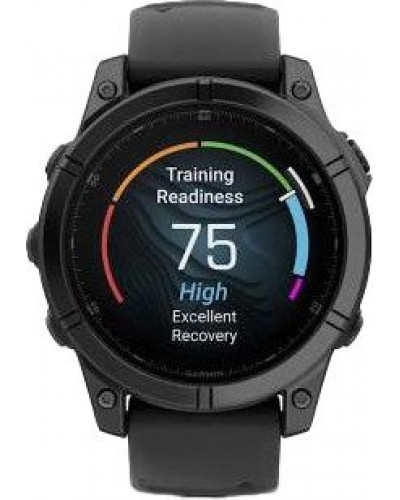 Смарт-годинник Garmin Fenix E 47mm AMOLED Slate Gray Steel with Black Silicone Band (010-03025-03/01/13)