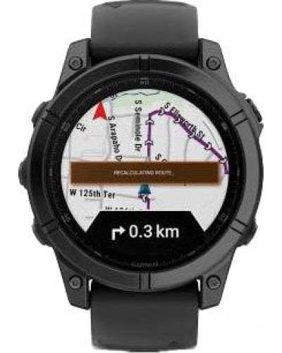 Смарт-годинник Garmin Fenix E 47mm AMOLED Slate Gray Steel with Black Silicone Band (010-03025-03/01/13)