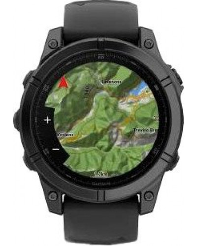 Смарт-годинник Garmin Fenix E 47mm AMOLED Slate Gray Steel with Black Silicone Band (010-03025-03/01/13)