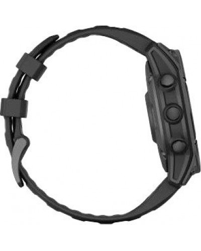 Смарт-годинник Garmin Fenix E 47mm AMOLED Slate Gray Steel with Black Silicone Band (010-03025-03/01/13)