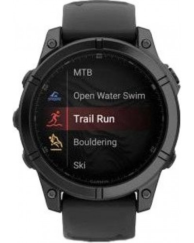 Смарт-годинник Garmin Fenix E 47mm AMOLED Slate Gray Steel with Black Silicone Band (010-03025-03/01/13)